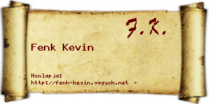 Fenk Kevin névjegykártya